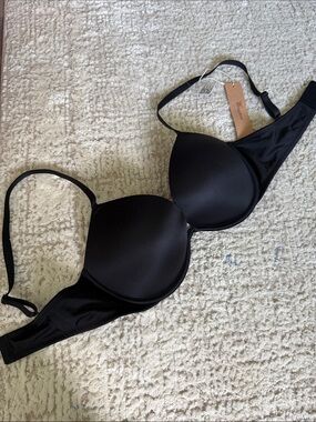 Wingslove 34D Women’s Black T-Shirt Bra - Seamless Padded Support
